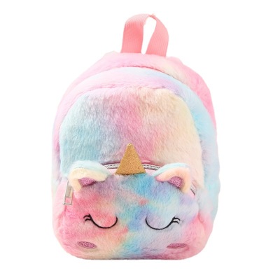 Unicorn Unicorn Plush School Bag Teenage Leisure Backpack Plush Backpack Cute Cartoon Plush Backpack