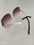 New Sunglasses Rimless Sunglasses Metal Racket Glasses 368-21012