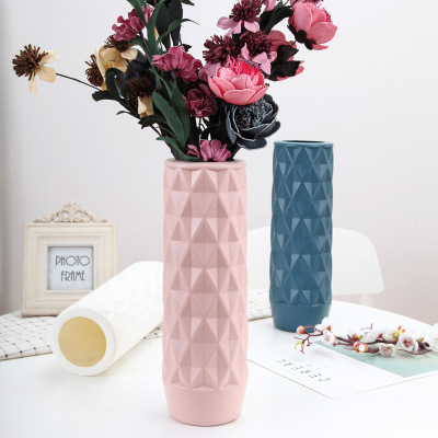 Triangle European Simple Vase Plant Utensils Living Room Decoration Nordic Plastic Flower Arrangement Dried Flower Vase