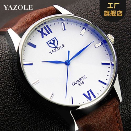 yazole318 simple blue light business watch men‘s watch watch quartz watch manufacturer one-piece delivery