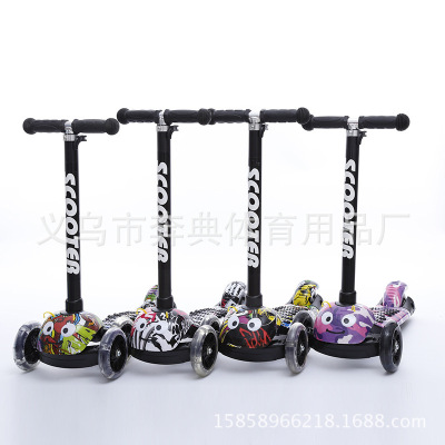 Factory Direct Sales Children's Scooter Cartoon Walker Car Three-Wheel Tri-Scooter Children's Toy Customization Wholesale