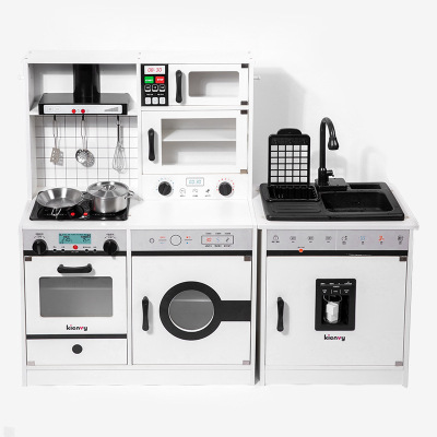 Ins New Wooden Simulation Combination Kitchen Toy Configuration Sink Children Play House Water Kitchen Set