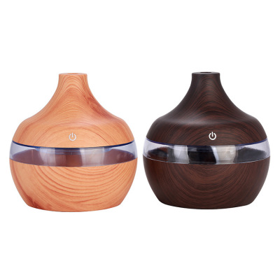 Cross-Border Wood Grain Aroma Diffuser USB Mute Humidifier Home Office Colorful Night Lamp Atmosphere Humidifier