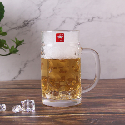 Thickened Beer Steins Large Capacity Glass with Handle Large Hero Cup Bar Draft Beer Mug