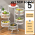 Kitchen Fruit Vegetable Rack Installation-Free round Vegetable Basket Multi-Layer Rotatable Storage Rack Storage Basket