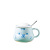 Cute Cartoon Shape Cup with Cover Spoon Gift Cup Practical Ceramic Cup Student Couple Coffee Milk Cup Female