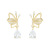 High-Grade Gold-Plated Opal Butterfly Wings Stud Earrings Women's Exquisite Three-Dimensional Super Fairy Simple Earrings Sterling Silver Needle