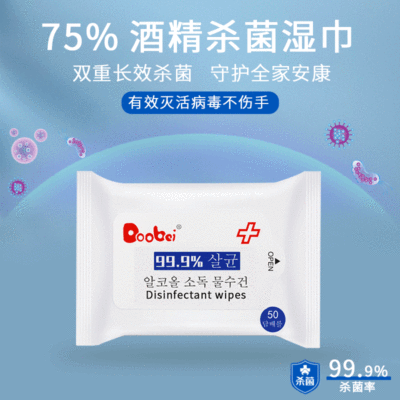 Wholesale Alcohol Disinfection Wipes Manufacturers Contain 75% Alcohol Antibacterial Cleaning Wipes 99.9% Sterilization Rate