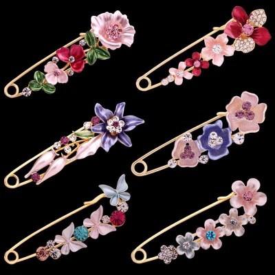 Korean Elegant Corsage Accessories Simple Anti-Unwanted-Exposure Buckle Clothes Fixing Pin Temperament Women's Accessories Scarf Buckle