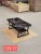Foreign Trade Tempered Glass Tea Table Steel Wood Tea Table, Living Room Double Layer Glass Table, Sofa and Tea 1