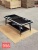 Foreign Trade Tempered Iron Leg Glass Tea Table Steel Wood Iron Rack Tea Table, Living Room Double Layer Glass Table Tea