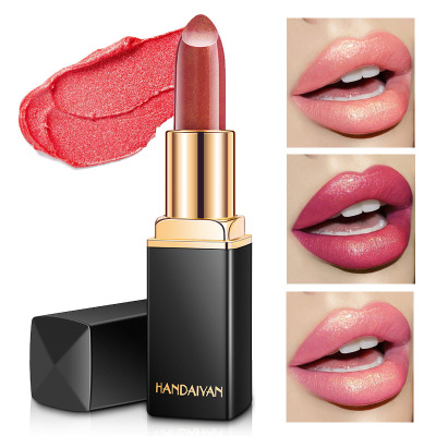 Cross-Border Makeup Mermaid Shiny Metallic Pearlescent Color Changing Temperature Changing Lipstick Gilding Lipstick