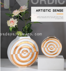Nordic Minimalist Ceramic Vase Decoration Hotel Sample Room Living Room Creative Home Soft Outfit Crafts