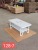 Foreign Trade Tempered Iron Leg Glass Tea Table Steel Wood Iron Rack Tea Table, Living Room Double Layer Glass Table Tea