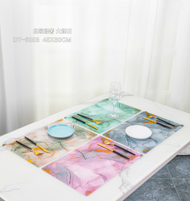 Yijia PVC Pcemat Rectangur Coaster Wholesale round Bowl Pcemat Non-Slip Tableware Mat Heat Proof Mat PVC Pcemat