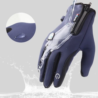 Winter Gloves Men's and Women's Warm Cycling Sports Driving Outdoor Touch Screen Fleece-Lined Windproof Waterproof Cycling Motorcycle