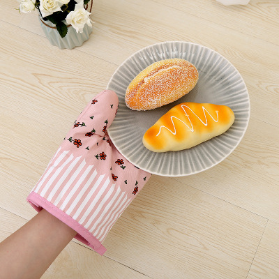 Thickened and Anti-Scald Gloves Household Kitchen Microwave Oven Baking Tool Special Anti-Heat Insulation High Temperature Resistant Oven Gloves