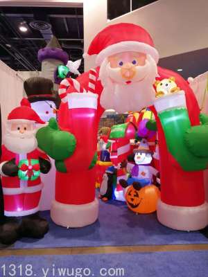 Yiwu Factory Direct Sales Inflatable Toy Arch Santa Claus Christmas Tree Snowman Christmas Halloween Ghost Festival