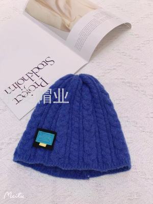 Hat Female Small Twist Face-Looking Petite Korean Style Series Woolen Cap