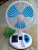 Solar Fan Small Charging with Light Student Dormitory Bed Mute Wind Large USB Mini Desktop Office