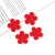 Factory Flocking Petals Beaded All-Match DIY Handmade Material Bright Red Flowers New Year Creative Hairpin Accessories