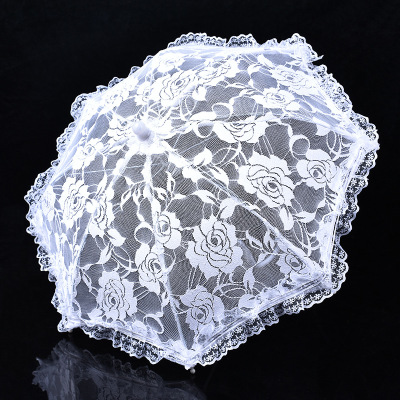 Craft Lace White Lace Umbrella Children's Stage Performance Mini Dance Decorative Umbrella Photography Scene Props Umbrella