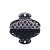 Kaka New Shark Clip Diamond Grip Women's Veneer Embroidery Tassel Black Crown Fashion Hairpin Rhinestone