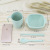 Factory Wholesale Household Wheat Straw Tableware Four-Piece Set Creative Children Student Wheat Incense Cup Bowl Chopsticks Set