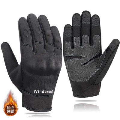 Winter Riding Gloves Mountain Bike Cycling Men's Touch Screen Winter Bicycle Thickened Windproof Coldproof Warm Equipment Waterproof