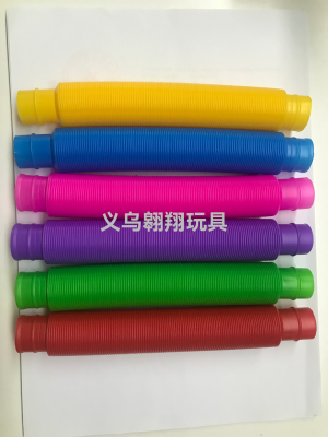 Decompression Extension Tube Pop Tube Sensory Toys Color Stretch Tube Children Decompression Toy Bellows