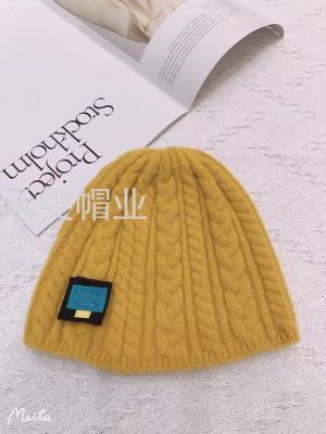 Hat Female Small Twist Face-Looking Petite Korean Style Series Woolen Cap