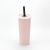 Korean Style Creative Wheat Straw Tumbler Student Milk Tea Juice Office Single Layer Box with Cover Plastic Cup with Straw