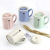 Factory Wholesale Single Ear Wheat Straw Cup Household Wheat Fragrance with Cover Strain Compartment Office Mouthwash Mug