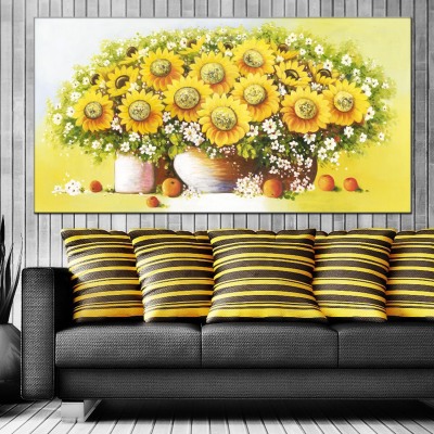 Cross-Border Sunflower Decorative Painting Nordic Style Painting Living Room Sofa Background Painting Corridor Bedroom Decoration Mural