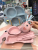 Children's Elephant Plate Baby Integrated Plate Bowl Infant Food Supplement Compartment Tray Cup with Straw Cross-Border Factory Direct