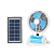 Solar Fan Small Charging with Light Student Dormitory Bed Mute Wind Large USB Mini Desktop Office