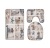 Digital Printing Flannel Anti-Slip Dots 0.9 Thick Sponge Floor Mat Toilet Mat Bathroom Non-Slip Absorbent Three-Piece 