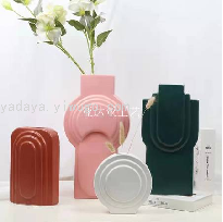 Modern Minimalist Ceramic Vase  Coffee Shop Flower Shop Exhibition Flower Device Soft Decoration Home Ornament