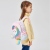 Unicorn Bag Rabbit Fur Tie-Dyed Unicorn Backpack Cartoon School Bag Baby Backpack Children Bag with Fur Ball