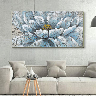 Solid Wood Flower Oil Painting Decorative Painting Simple Style Wall Painting Sofa Background Painting Corridor Entrance Wall Painting Wall Painting