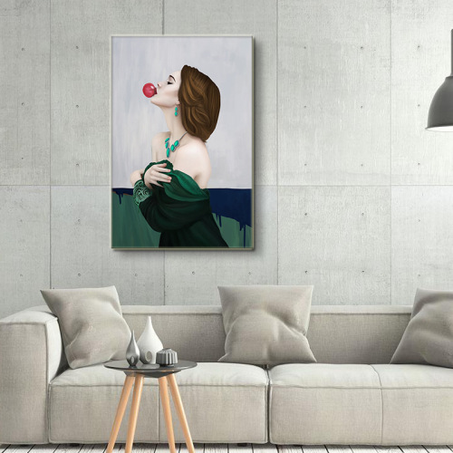 Modern Minimalist Decorative Figure Painting Nordic Style Oil Painting Living Room Sofa Background Painting Corridor Bedroom Decoration Mural