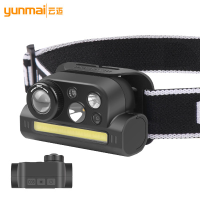Cross-Border XPG + Cob Red Blue Green Light with Magnet Multi-Function Induction Headlamp Type-c Charging with Output Headlamp