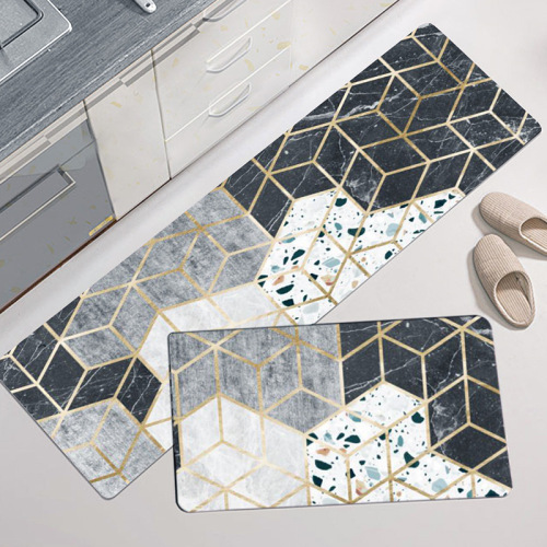 nordic non-slip entrance mats washable absorbent household strip foot mat wholesale oil-proof carpet kitchen floor mat