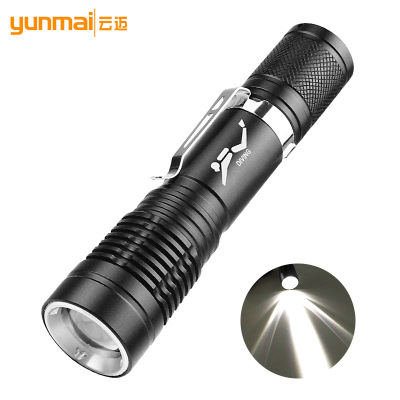 New P20 5wled Diving Flashlight Pen Holder Mini-Portable Aluminum Alloy Fixed Focus Waterproof Power Torch