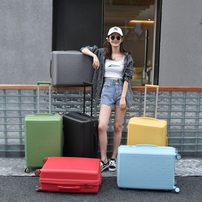 New Pp Material Trolley Case Lightweight Fashion Luggage 20-Inch Trolley Case Luggage Case Scratch-Resistant Men and Women Password Suitcase