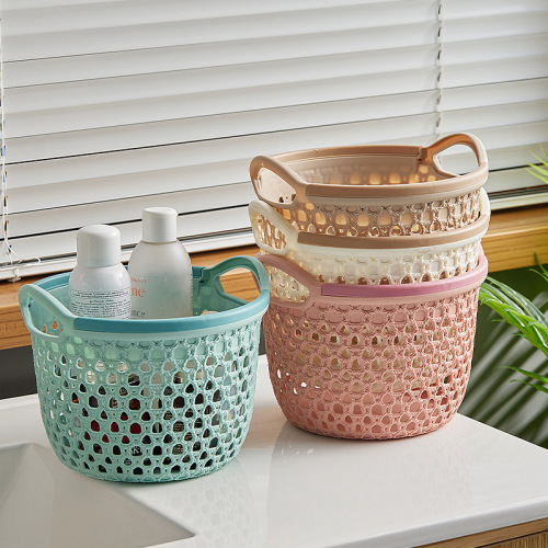 Japanese-Style Portable Laundry Basket Waterproof Laundry Storage Basket Large Rattan-like Plastic Laundry Basket