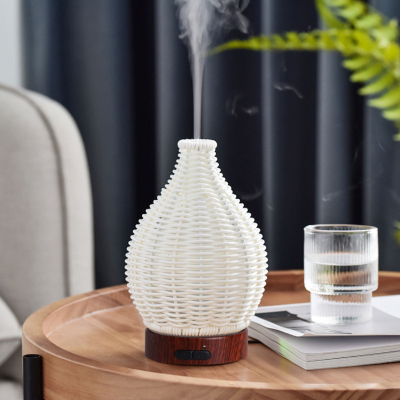 Amazon E-Commerce Specializes in Aroma Diffuser Creative Woven Rattan Essential Oil Atomization Fragrance Lamp Rattan Air Small Humidifier