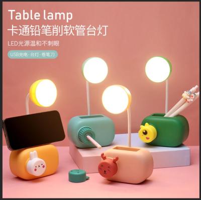 Factory Direct Sales Multifunctional Camera Shape Table Lamp with Pen Holder Pencil Sharper Desktop Small Ornaments Small Night Lamp