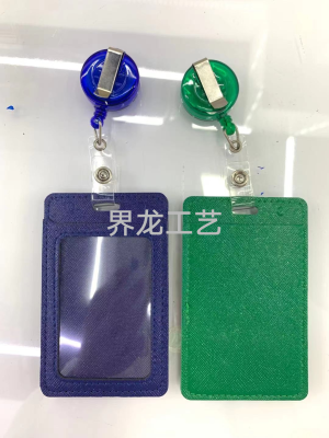 Bus Pass Pu Name Tag Leather Work Permit Employee Badge Badge Certificate Holder Student Factory Card Work Card Student Card Cover