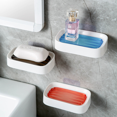 Self-Designed Double-Flow Drain Soap Box Bathroom Bath Soap Box Double-Layer Draining Rack Storage Box